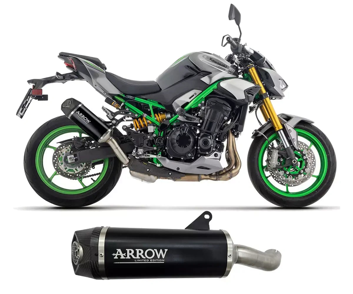 Arrow Black Aluminium Exhaust Muffler Arrow Limited Edition for Kawasaki Z 900 2025-2026 - ARROW EXHAUSTS