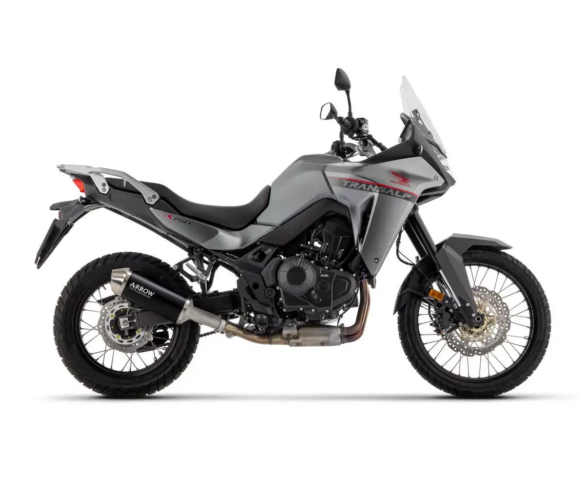Arrow Black Aluminium Limited Edition Full System Exhaust for Honda XL 750 Transalp 2023-2024 - ARROW EXHAUSTS