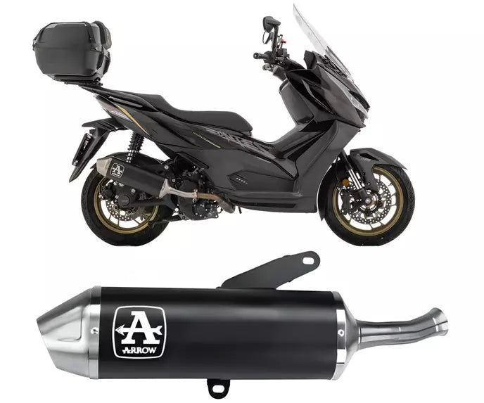 Arrow ZONTES ZT368-D ETC Slip-On Exhaust 2026 – Urban Black Aluminium
