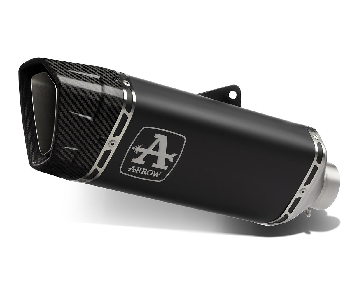Aprilia Rsv 4 1100 Factory 2021-2023 Exhaust Muffler Arrow Pista Dark Titanium Black - 71003PTN - ARROW EXHAUSTS