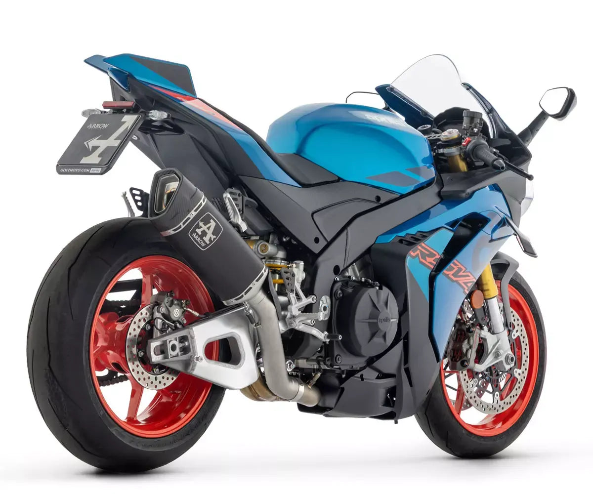 Arrow Dark Titanium Full System Exhaust Arrow PISTA and Titanium Central LinkPipe for Aprilia Rsv 4 2025-2026 - ARROW EXHAUSTS
