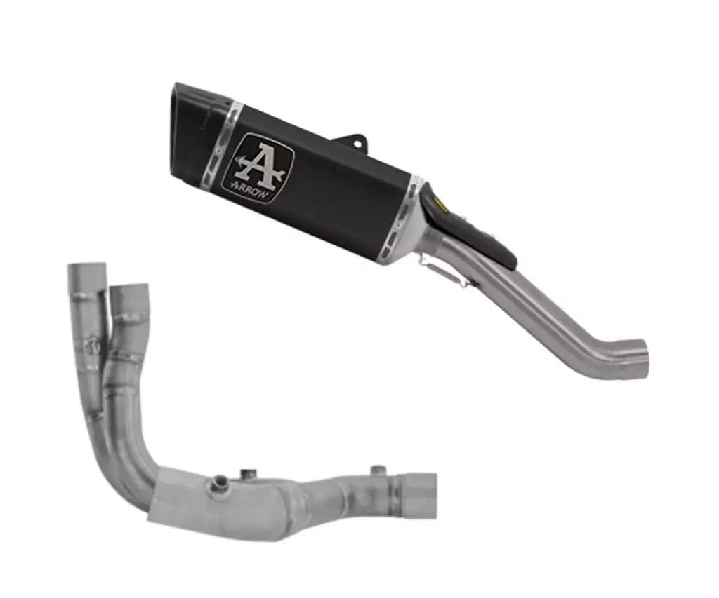 Arrow Dark Titanium Full System Exhaust Arrow PISTA and Titanium Central LinkPipe for Aprilia Rsv 4 2025-2026 - ARROW EXHAUSTS