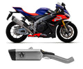Aprilia Rsv 4 1100 Factory 2021-2023 Exhaust Muffler Arrow Pista Titan Link Pipe Titanium - 71003PT - ARROW EXHAUSTS