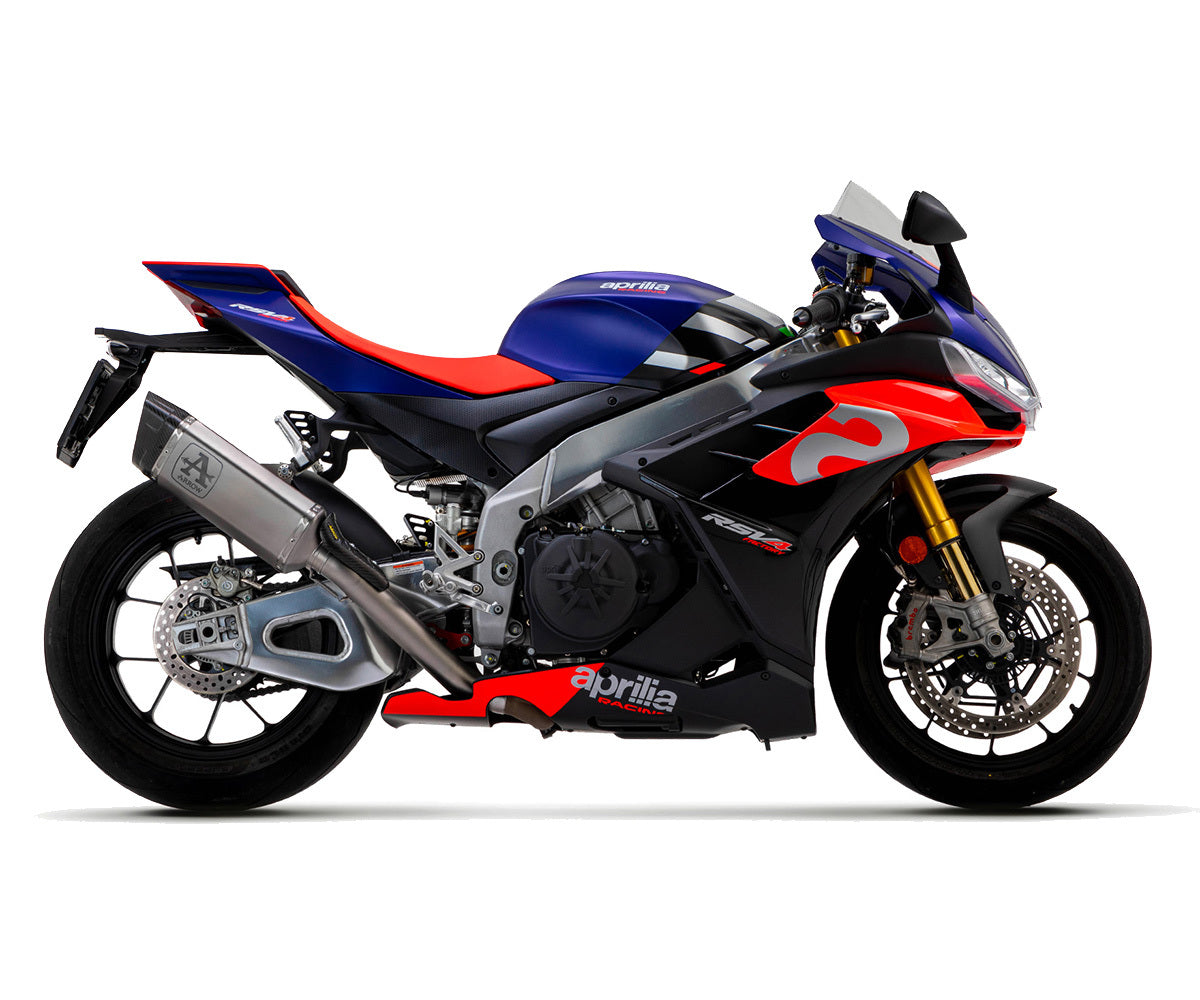 Aprilia Rsv 4 1100 Factory 2021-2023 Exhaust Muffler Arrow Pista Titan Link Pipe Titanium - 71003PT - ARROW EXHAUSTS
