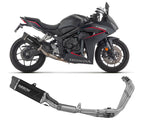 Honda Cbr 650 R 2024-2026 Racing Full System Exhaust Arrow Indy Race Evo Dark Aluminium Carbon End Cap - 71069AKN - ARROW EXHAUSTS