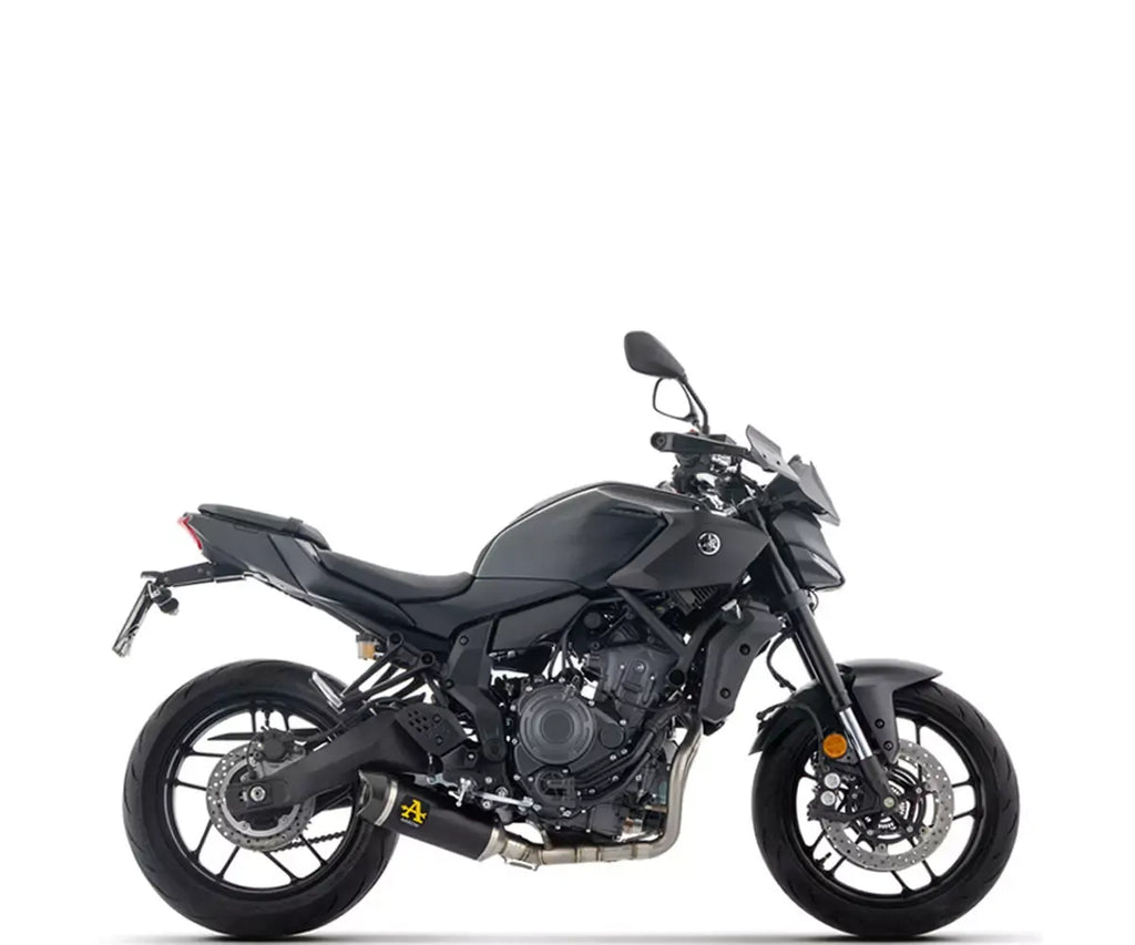 Arrow Thunder Dark Aluminium / Stainless Steel Exhaust Headers / Carbon End Cap Full System Exhaust for Yamaha MT-07 2025-2026 - ARROW EXHAUSTS