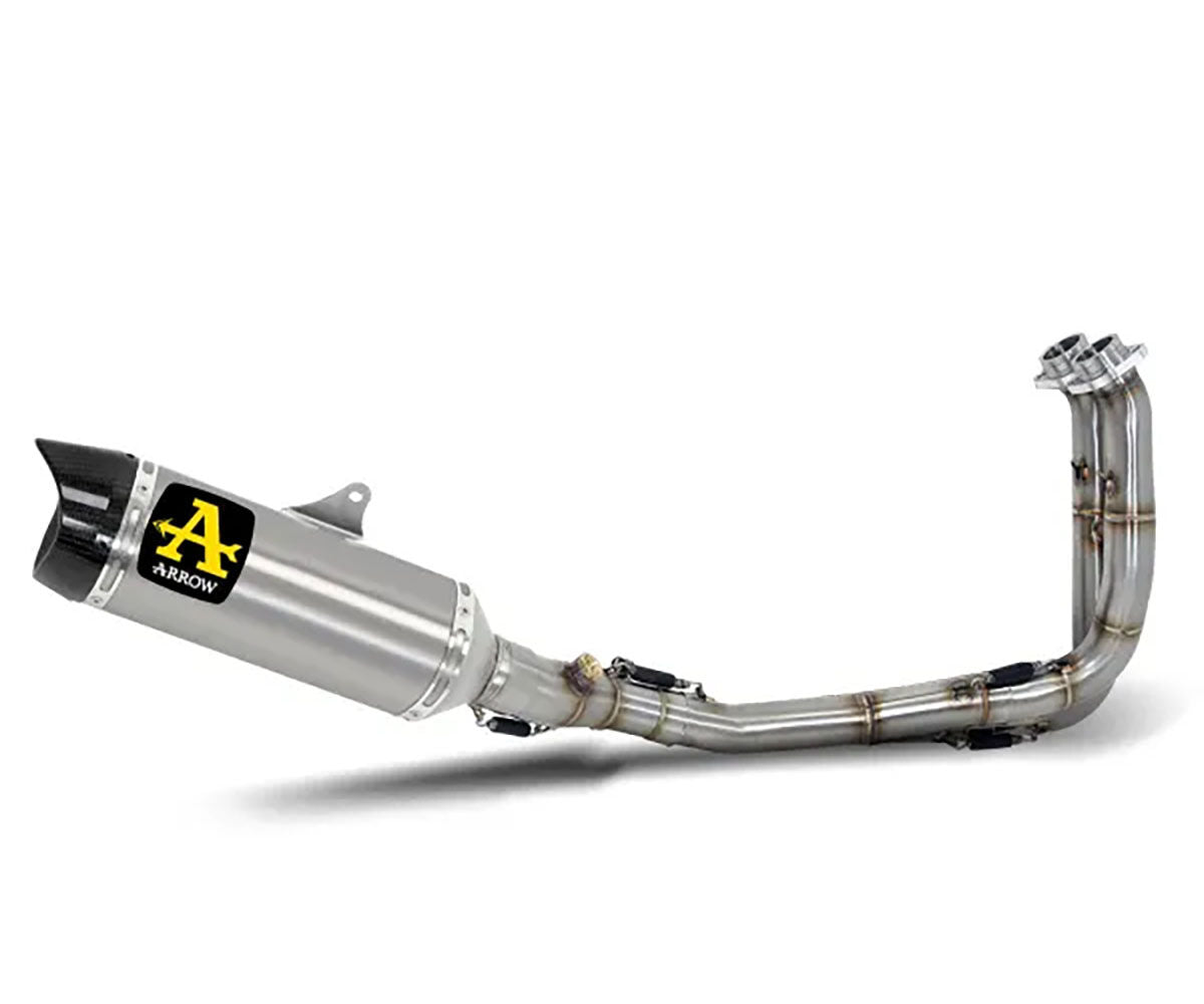 Arrow Thunder Titanium / Stainless Steel Exhaust Headers / Carbon End Cap Full System Exhaust for Yamaha MT-07 2025-2026 - ARROW EXHAUSTS