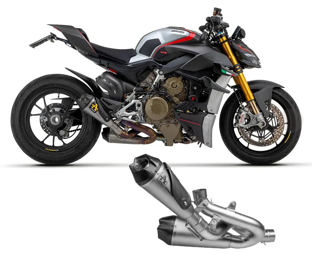 Ducati Streetfighter V4 2020-2023 Exhausts Mufflers Arrow Works Racing Full Titanium - 71162PKSF - ARROW EXHAUSTS