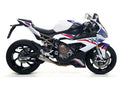 BMW S 1000 Rr 2019-2024 Full kit Arrow Competition Low Titanium Pro Race Collectors Steel Tail Pipe - 71204CP - ARROW EXHAUSTS