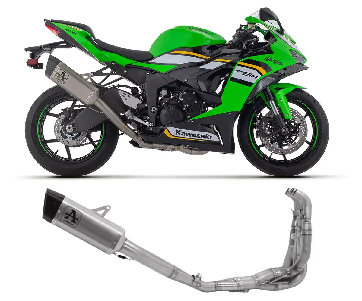 Arrow Full System Exhaust Competition Arrow PISTA Titanium-inox for Kawasaki ZX-6R 636 2024-2026 - ARROW EXHAUSTS