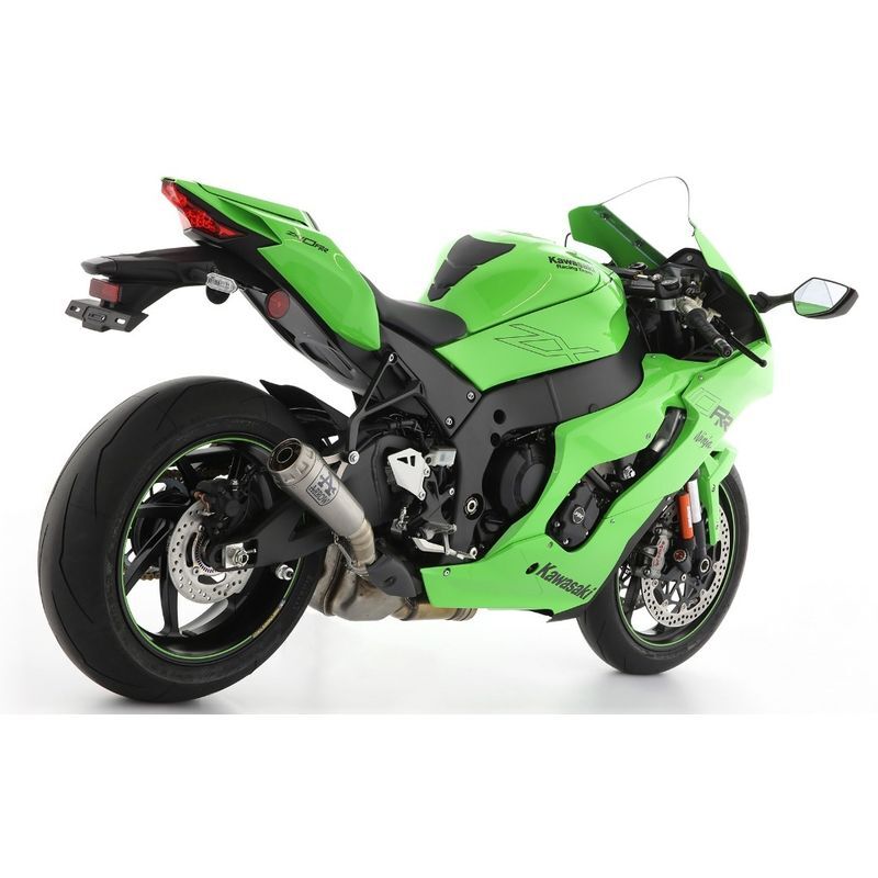 Kawasaki Zx-10rr 2021-2023 Exhaust Muffler + Link Pipe Nokat Arrow Pro-race Half System End Cap Mesh Titanium - 71215HCPF - ARROW EXHAUSTS