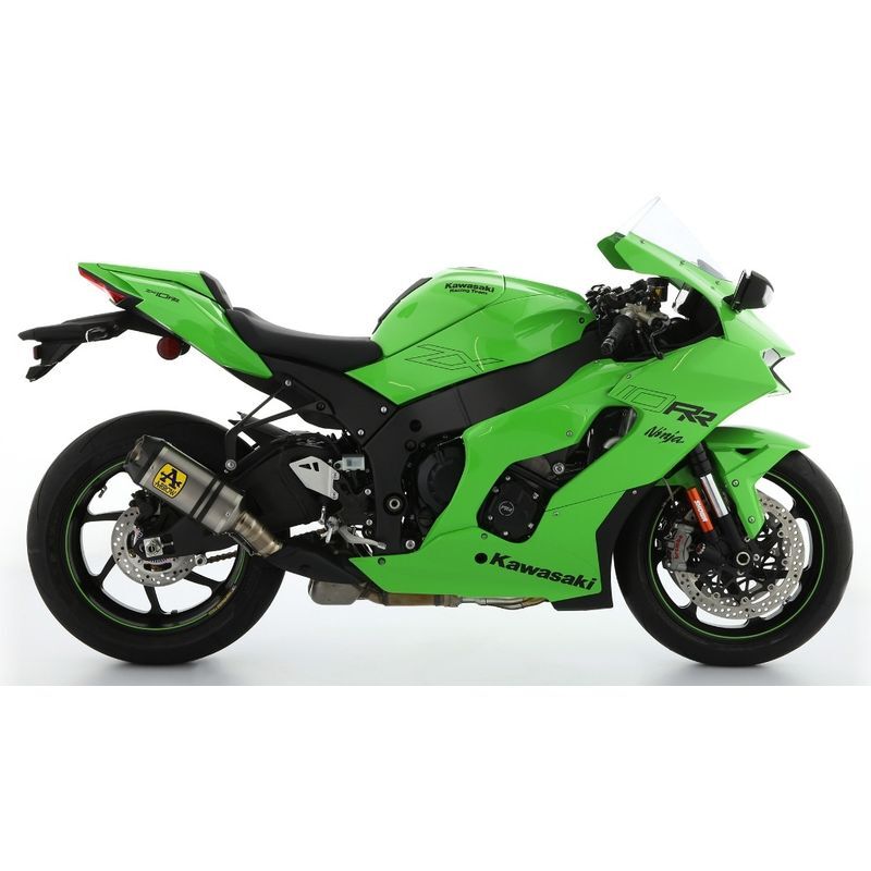 Kawasaki Zx-10rr 2021-2023 Exhaust Muffler + Link Pipe Nokat Arrow Indy Race Half System Titanium - 71215HK - ARROW EXHAUSTS