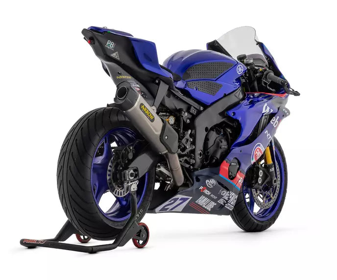 Arrow Yamaha YZF R6 Full System Exhaust 2017-2024 – Indy Race EVO Titanium Carbon End Cap