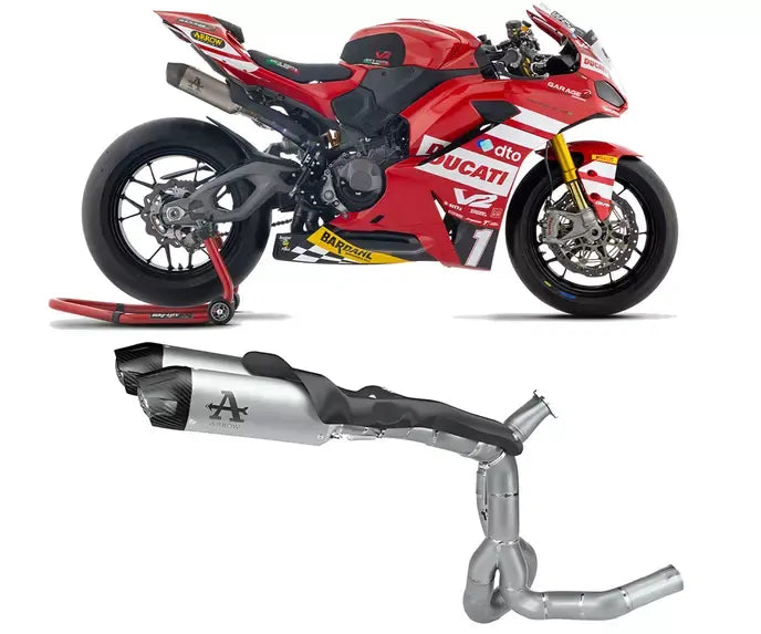 Arrow COMPETITION ROUND-SIL TWIN Titanium Semi-Complete Exhaust for Ducati Panigale V2 / V2S 2025-2026 - ARROW EXHAUSTS