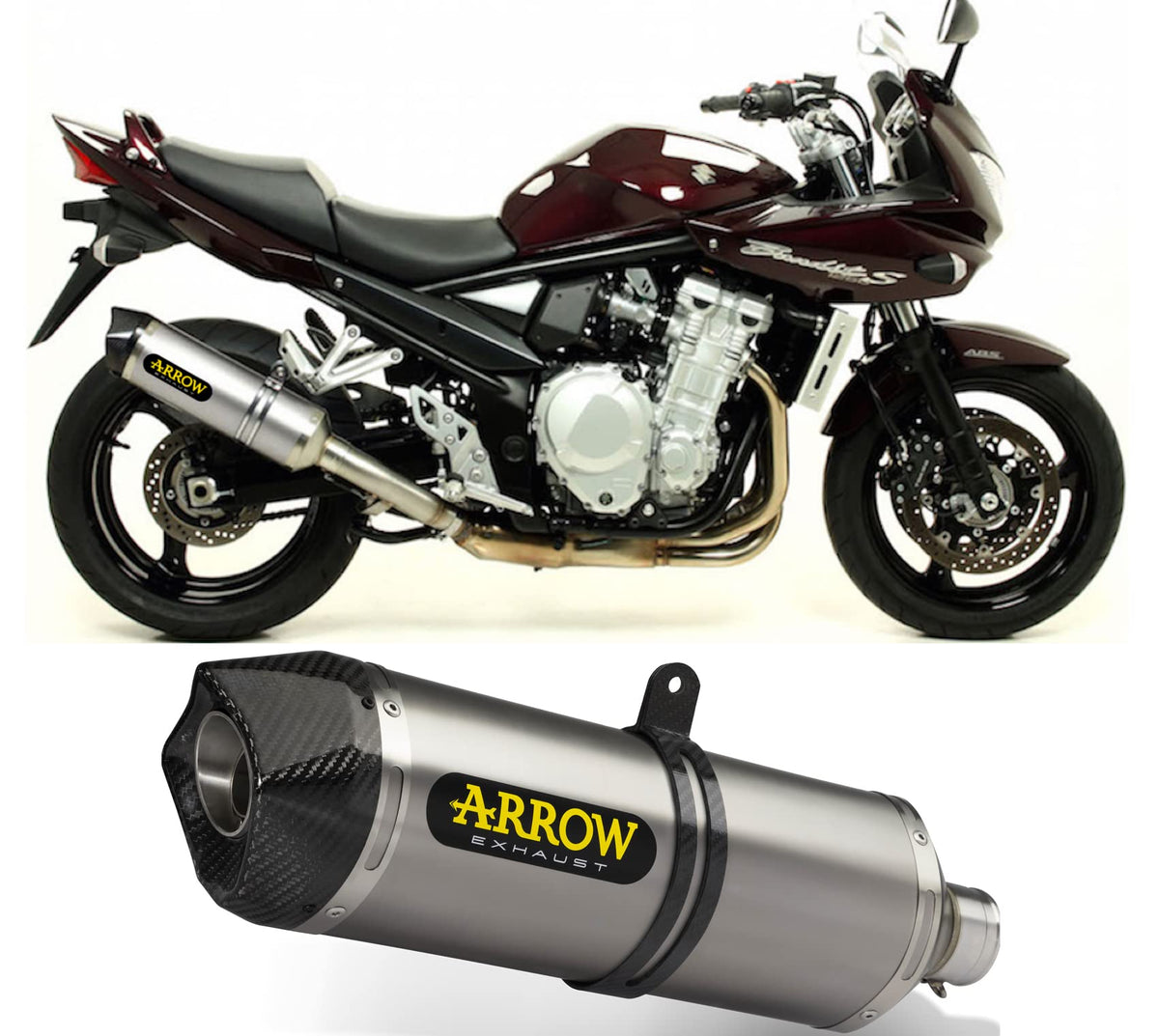 Arrow Suzuki GSF 1250 FA Slip-On Exhaust 2010-2016 – Aluminium