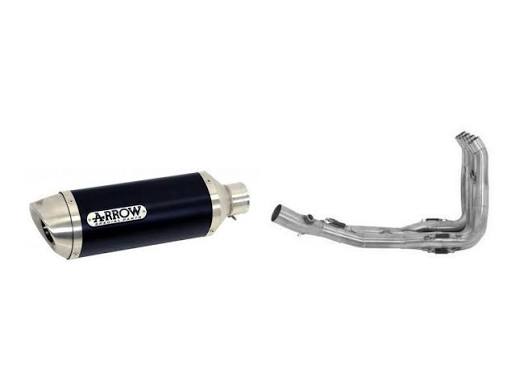Arrow Yamaha XJ6 DIVERSION Full System Exhaust 2009-2015 – Street Thunder Black Aluminium Catalytic