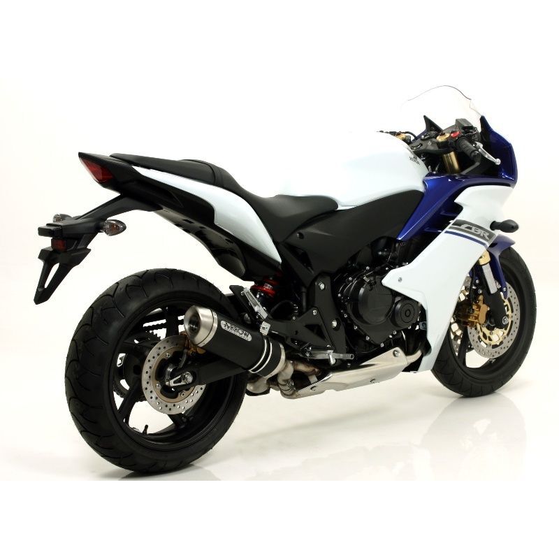Honda Cbr 600 F 2011-2013 Full Exhaust Arrow Street Thunder Aluminium Black - 71446MI71722AON - ARROW EXHAUSTS