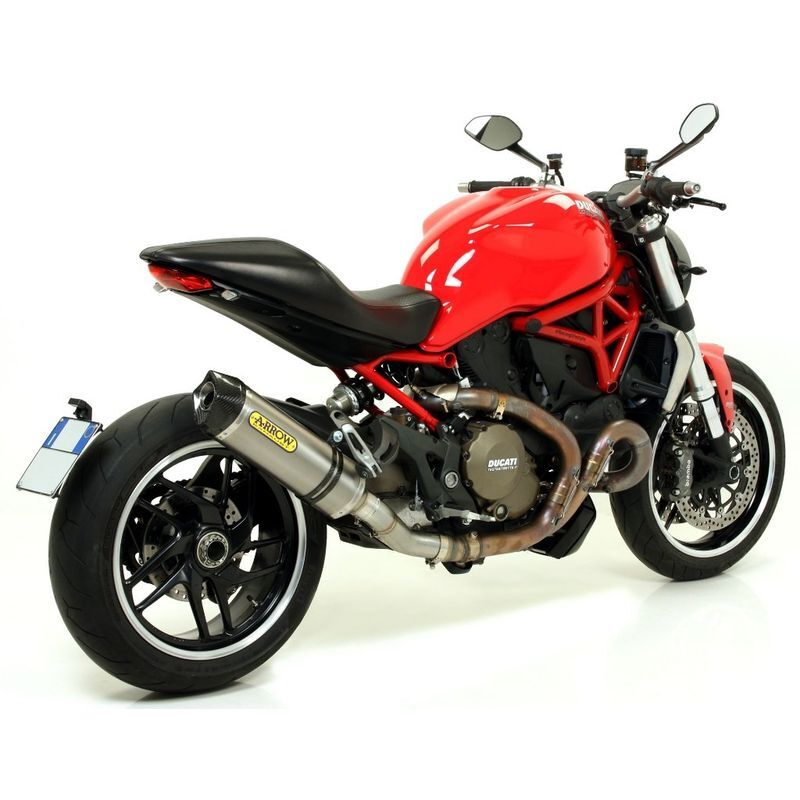 Ducati Monster 821 2014-2017 Exhaust + Link Pipe Catalyzed Arrow Race Tech Titanium - 71451KZ71768PK - ARROW EXHAUSTS