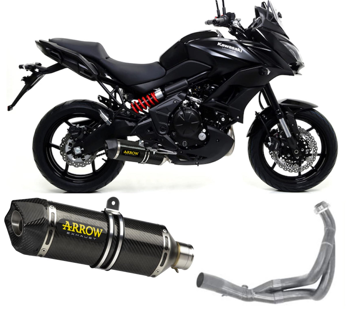 Arrow Kawasaki VERSYS 650 Full System Exhaust 2017-2022 – Race-Tech Carbon Catalytic
