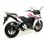 Honda Cbr 500 R 2013-2015 Exhaust + Link Pipe Racing Arrow Race Tech Aluminium Black - 71480MI71804AON - ARROW EXHAUSTS