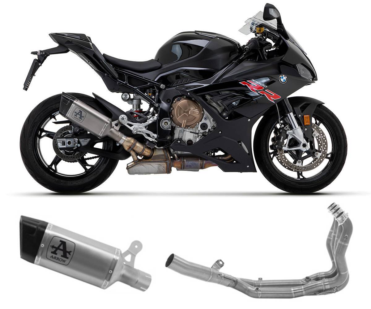BMW S 1000 R 2021-2024 Full Exhaust Arrow Pista Steel-headers Titanium - 71506PT71718MI - ARROW EXHAUSTS