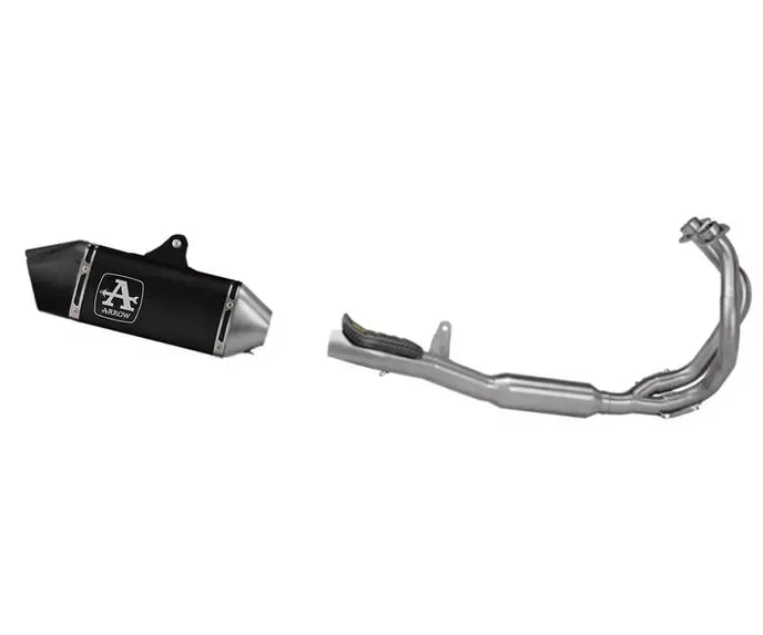 Arrow Dark Aluminium Full System Exhaust Veloce + Exhaust Headers for Kawasaki Ninja 650 / Z650 2024-2026 - ARROW EXHAUSTS