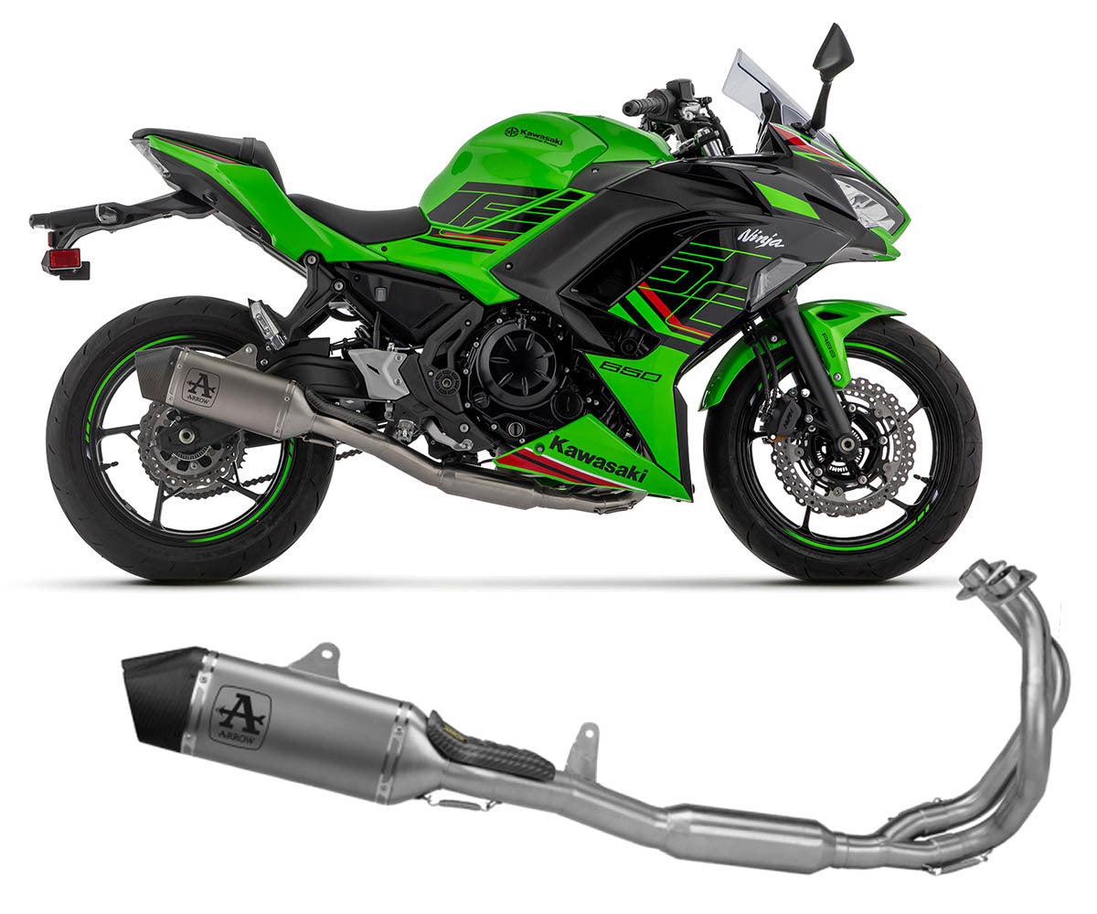 Kawasaki Ninja 650 2024 Full System Exhaust Arrow E5 Veloce Titanium - 71506VL - ARROW EXHAUSTS