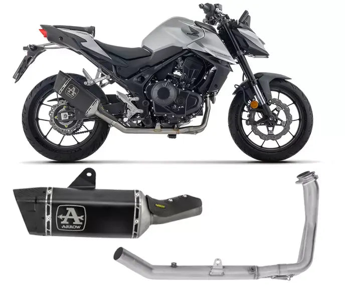 Arrow PISTA Titanium Black Full System Exhaust for Honda Cb 750 Hornet 2025-2026 - ARROW EXHAUSTS