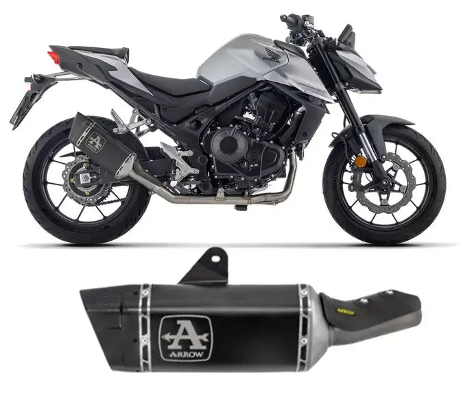 Arrow PISTA Titanium Black Exhaust Muffler for Honda Cb 750 Hornet 2023-2026 - ARROW EXHAUSTS