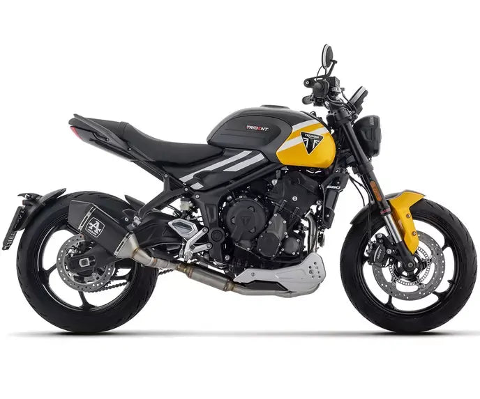 Arrow Approved Dark Aluminium-Carby End Cap Full System Exhaust Veloce for Triumph Trident 660 2025 - ARROW EXHAUSTS