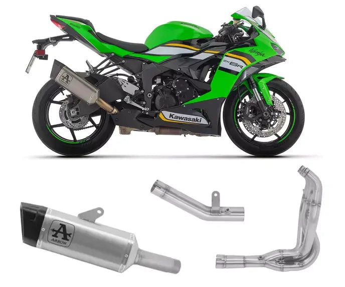 Arrow PISTA Titanium Full System Exhaust for Kawasaki ZX-6R 636 2024-2026 - ARROW EXHAUSTS