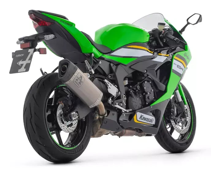 Arrow PISTA Titanium Exhaust Muffler for Kawasaki ZX-6R 636 2024-2026 - ARROW EXHAUSTS
