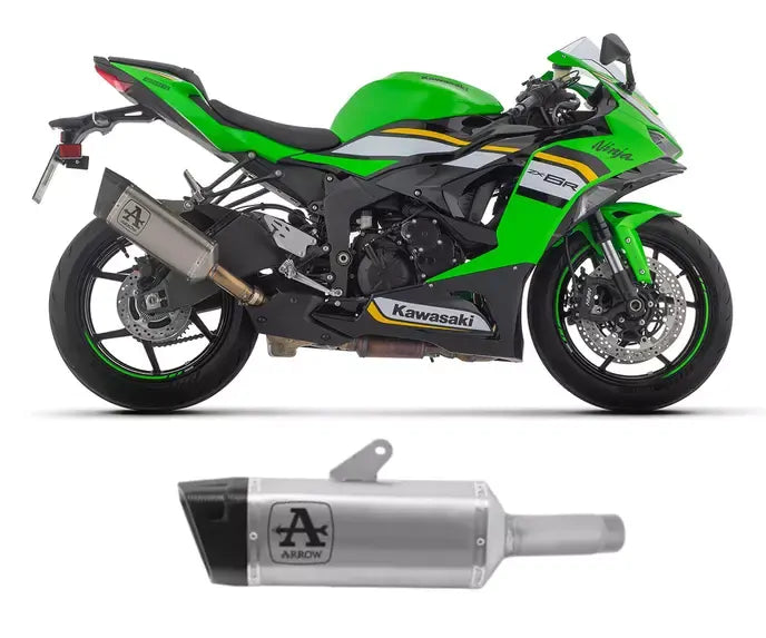 Arrow PISTA Titanium Exhaust Muffler for Kawasaki ZX-6R 636 2024-2026 - ARROW EXHAUSTS