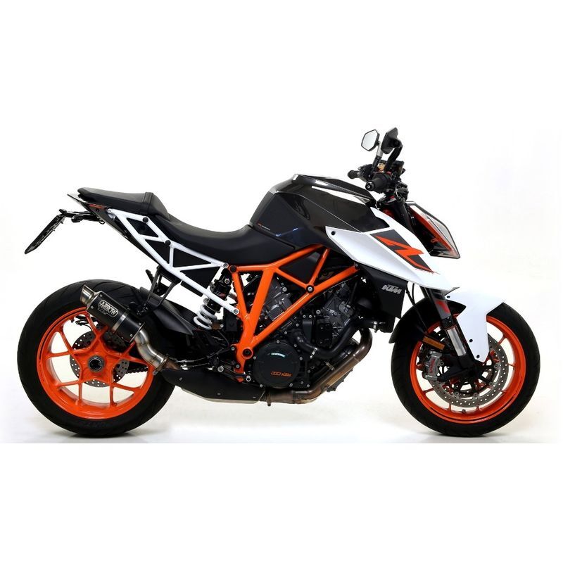 KTM 1290 Superduke Gt 2022-2024 Exhaust Gp2 Nichrom Dark Muffler + Catalyzed Link Pipe Arrow - 71537GPI71692KZ - ARROW EXHAUSTS