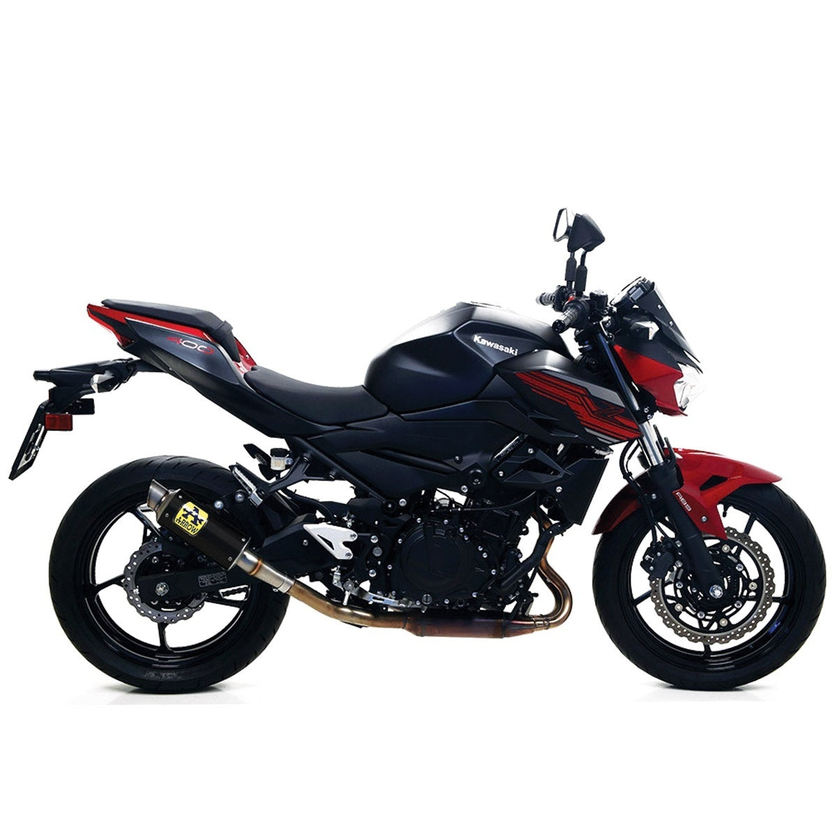 Kawasaki Z 400 2019-2021 Exhaust Arrow Steel Black Gp2 Silencers - 71541GPI - ARROW EXHAUSTS