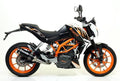 Arrow KTM Duke 390 Full System Exhaust 2013-2016 – Black Aluminium Catalytic