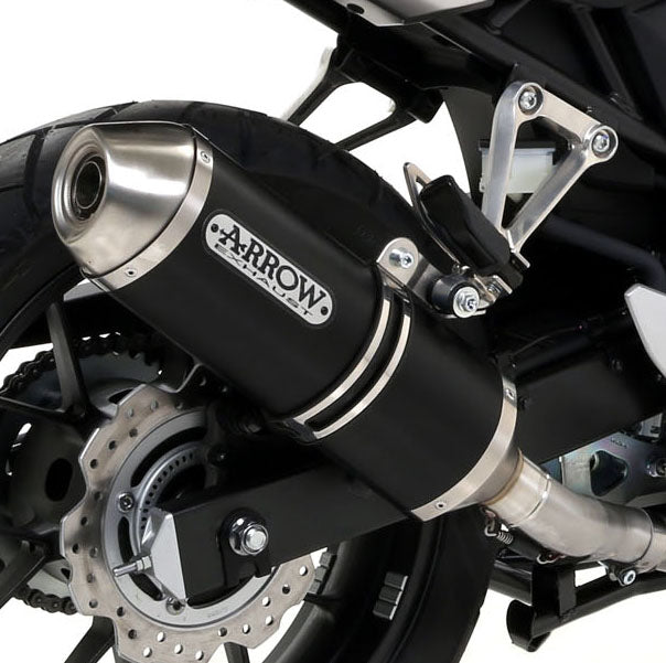 Arrow Honda CB 500 X Slip-On Exhaust + Link Pipe 2015-2016 – Black Aluminium