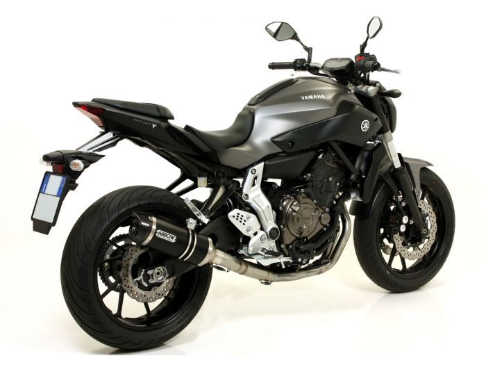 Yamaha Mt-07 2017-2020 Full Exhaust Arrow Thiner Akn Aluminium Black - 71655MI71817AKN - ARROW EXHAUSTS