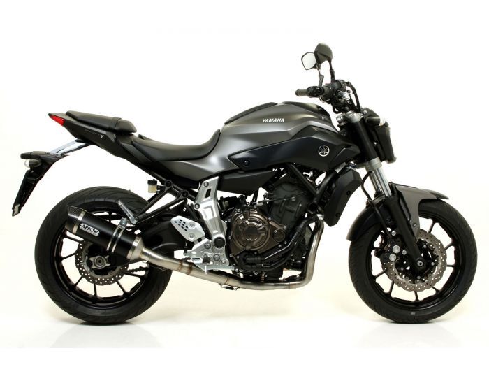 Yamaha Mt-07 2017-2020 Full Exhaust Arrow Thiner Akn Aluminium Black - 71655MI71817AKN - ARROW EXHAUSTS