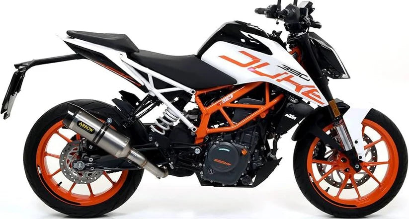 Arrow KTM Duke 390 Slip-On Exhaust + Link Pipe 2017-2020 – Street Thunder Aluminium Carbon End Cap