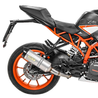 Arrow KTM Duke 390 Slip-On Exhaust + Link Pipe 2017-2020 – Street Thunder Aluminium Carbon End Cap