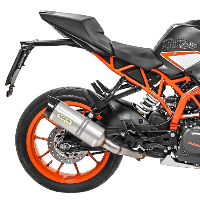 Arrow KTM Duke 390 Slip-On Exhaust + Link Pipe 2017-2020 – Street Thunder Aluminium Carbon End Cap