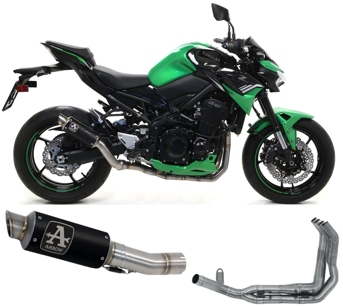 Arrow KAWASAKI Z 900 A2 Full System Exhaust 2019-2024 – Stainless Steel Road Approved