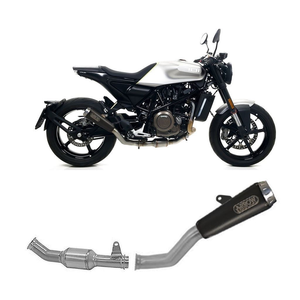 Husqvarna Vitpilen 701 2019-2020 Exhaust System Arrow Nichrom Black Pro Race Tail Pipe Steel - 71703MI71891PRN - ARROW EXHAUSTS
