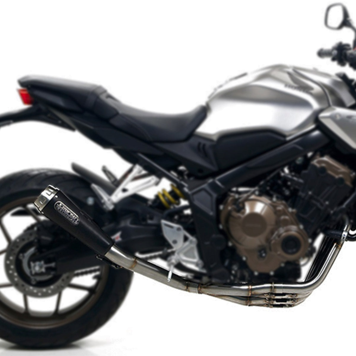 Honda Cbr650r 2019-2023 Exhaust System Racing Arrow Collectors Racing Approved Aluminium Black Thunder Tail Pipe Carbon - 71704MI71892AKN - ARROW EXHAUSTS