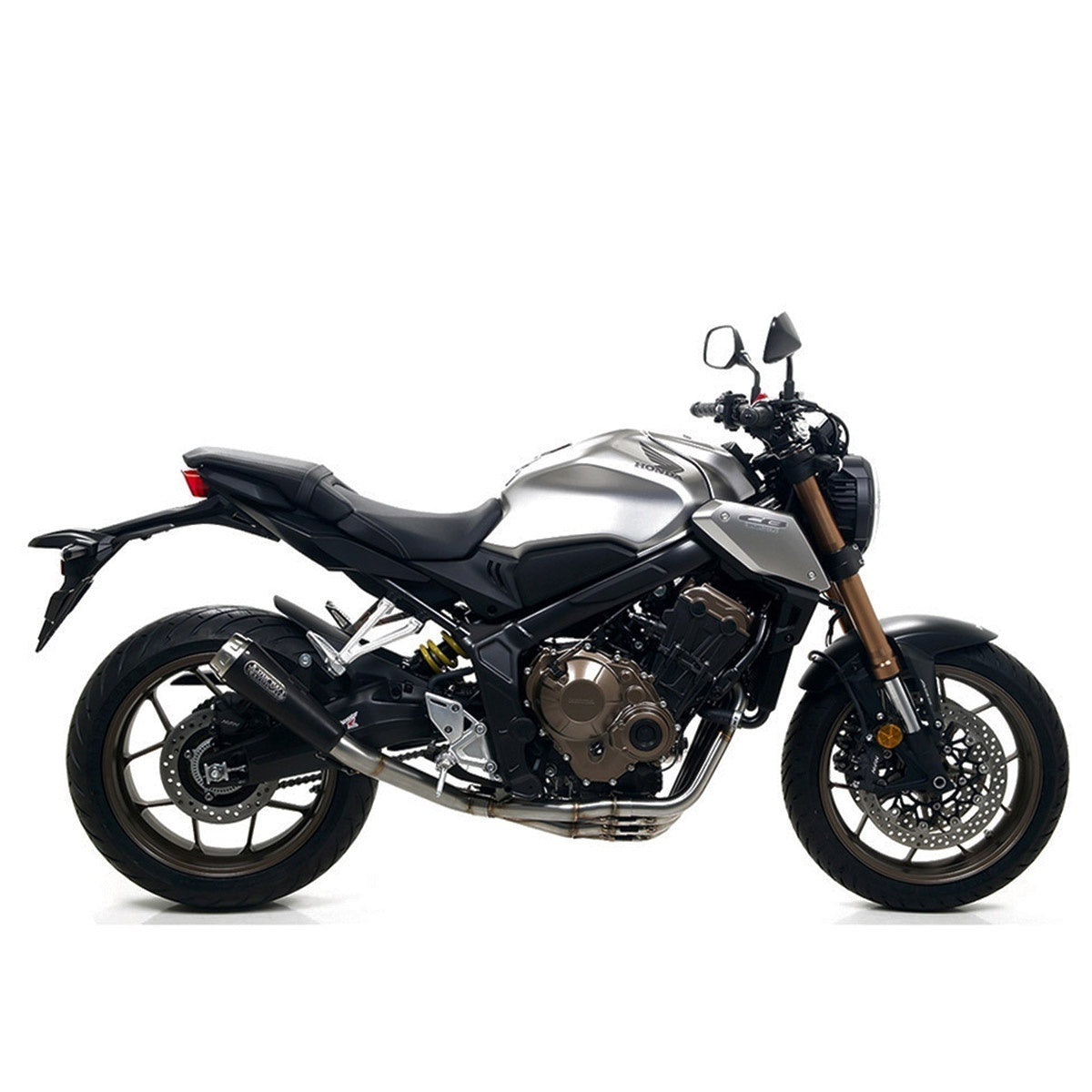 Honda Cbr650r 2019-2023 Exhaust System Racing Arrow Collectors Racing Approved Aluminium Black Thunder Tail Pipe Carbon - 71704MI71892AKN - ARROW EXHAUSTS