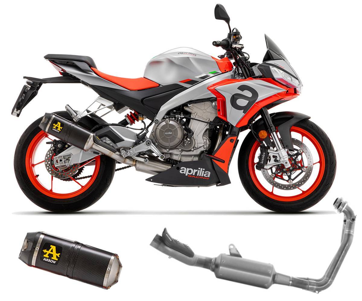 Aprilia Rs 660 2020-2024 Exhaust Muffler + Link Pipe Nokat Arrow Indy Race Carbon - 71755MI71929MK - ARROW EXHAUSTS