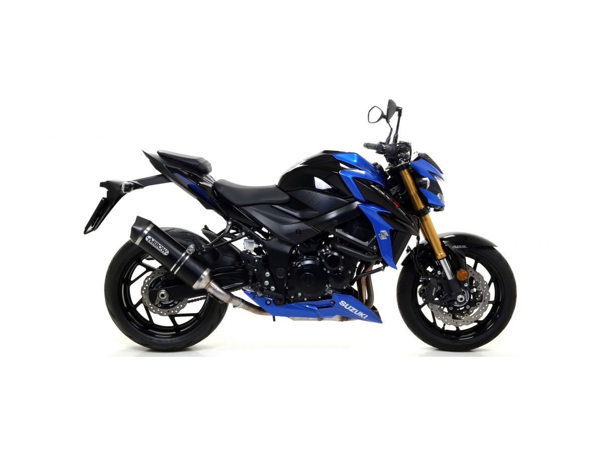 Suzuki Gsx-S 750 2017-2020 Full Exhaust Arrow Race Tech Aluminium Black - 71776AKN71444MI71443MI - ARROW EXHAUSTS