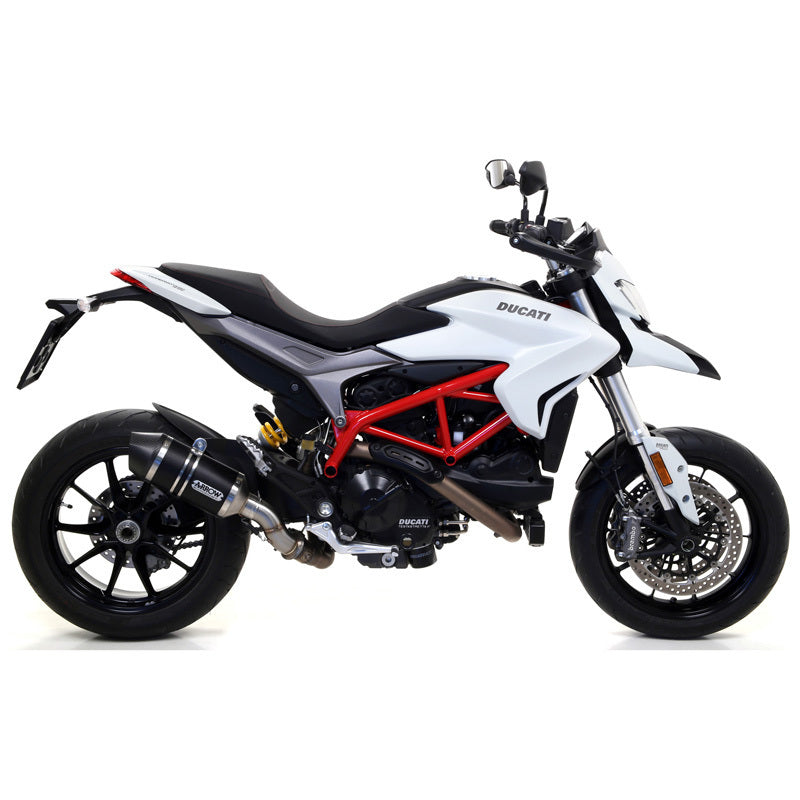 Ducati Hypermotard 2016-2020 Exhaust + Link Pipe Arrow Race Tech Aluminium Black - 71806AKN71490MI - ARROW EXHAUSTS
