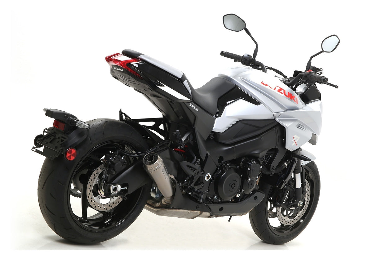 Suzuki Katana 1000 2019-2020 Arrow Link Pipe+approved Pro-race Nichrom Exhaust Stainless Steel End Cap - 71828PRI - ARROW EXHAUSTS